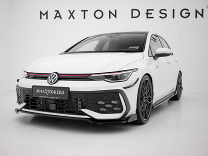 Front Splitter V.3 + Flaps - Volkswagen Golf GTI / GTE / R-Line Mk8 Facelift