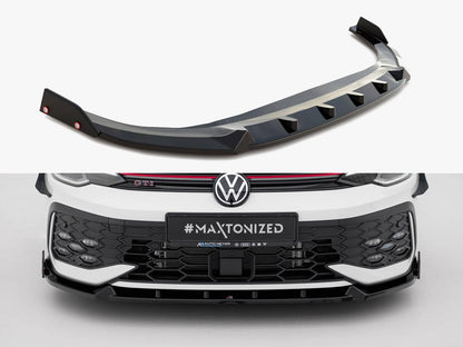 Front Splitter V.2 + Flaps - Volkswagen Golf GTI / GTE / R-Line Mk8 Facelift