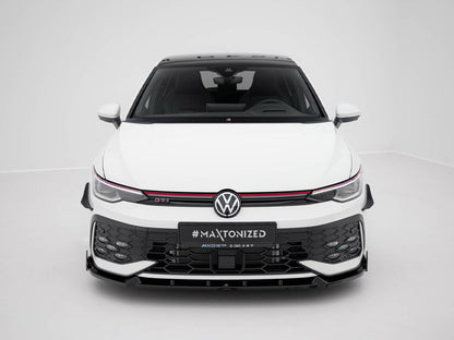 Front Splitter V.2 + Flaps - Volkswagen Golf GTI / GTE / R-Line Mk8 Facelift