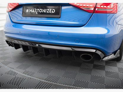 Rear Valance - Audi A4 S Line Sedan / Avant B8 (Version with single exhaust tips on both sides)