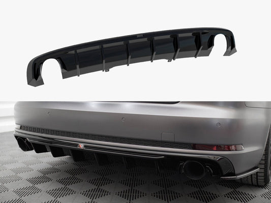 Rear Valance V.1 - Audi A4 S Line B9 (Version with single exhaust tips on both sides)