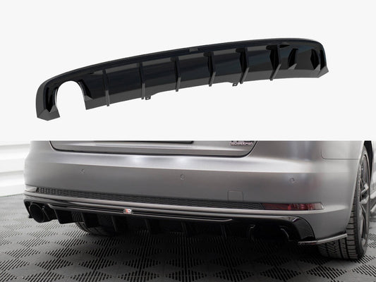 Rear Valance V.1 - Audi A4 S Line B9 (Version with single exhaust tip on one Side)