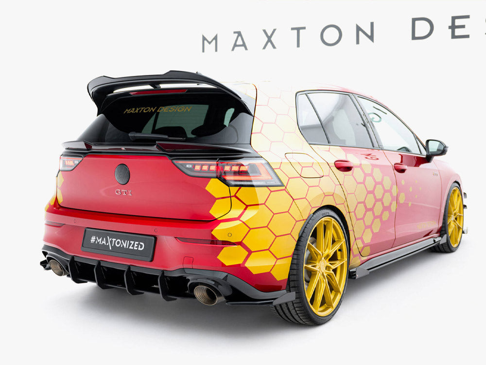 Street PRO Rear Side Splitters + Flaps - Volkswagen Golf GTI Clubsport Mk8 Facelift