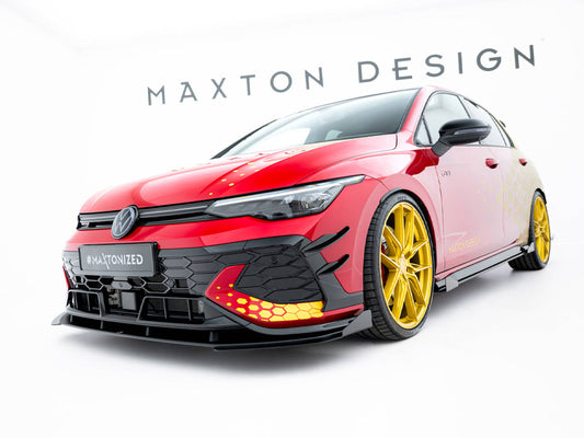 Street PRO Front Splitter + Flaps - Volkswagen Golf GTI Clubsport Mk8 Facelift