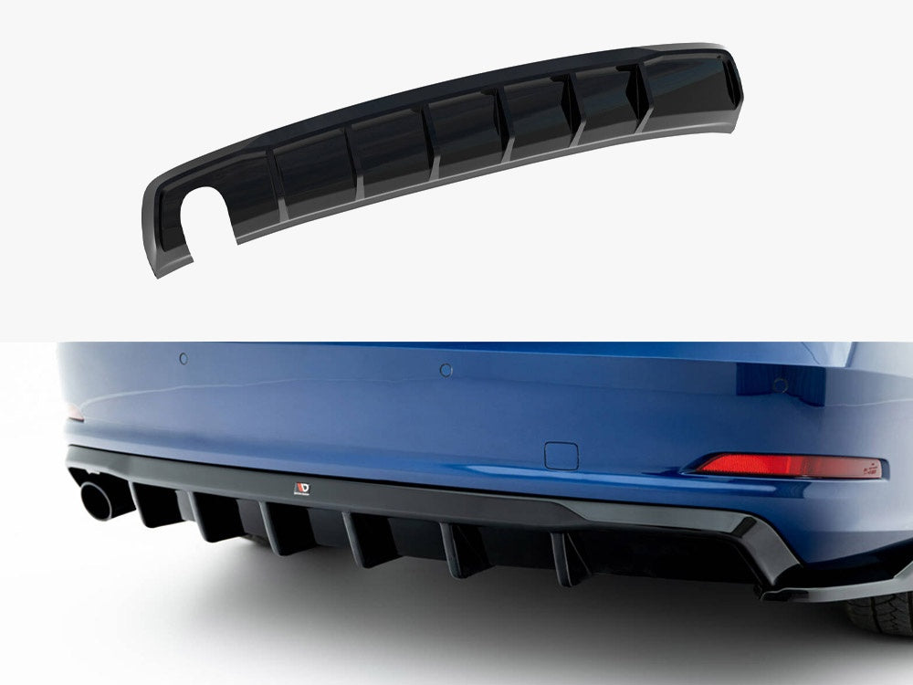 Rear Valance - Audi A3 Sedan 8V (Version with single exhaust tips on one Side)