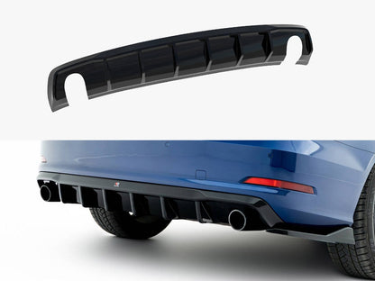 Rear Valance - Audi A3 Sedan 8V (Version with single exhaust tips on both sides)
