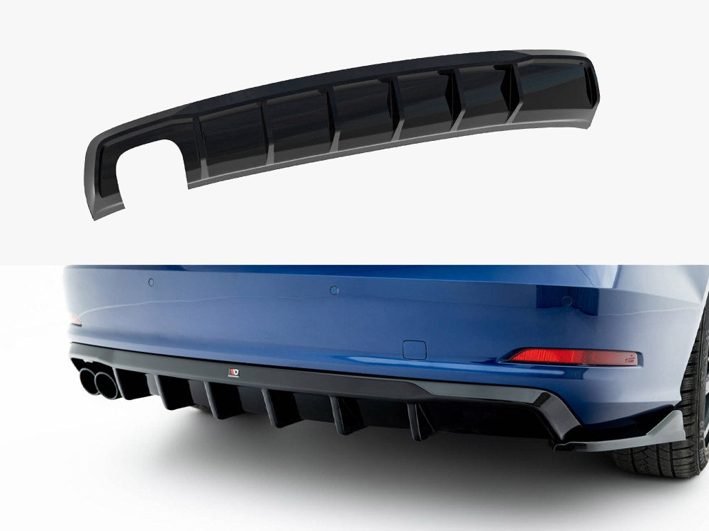 Rear Valance - Audi A3 Sedan 8V (Version with dual exhaust tips on one Side)