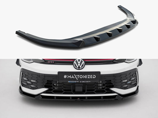 Front Splitter V.2 - Volkswagen Golf GTI / GTE / R-Line Mk8 Facelift