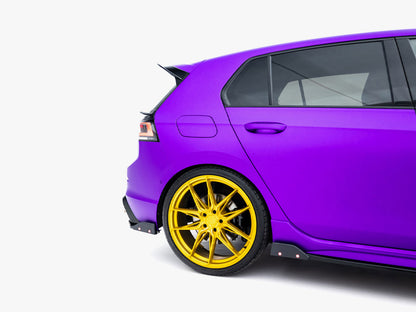 Rear Side Splitters V.6 + Flaps - Volkswagen Golf R Hatchback Mk8 Facelift