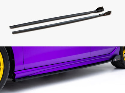 Side Skirts Diffusers V.2 + Flaps - Volkswagen Golf R Mk8 Facelift