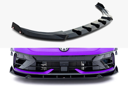 Front Splitter V.3 + Flaps - Volkswagen Golf R Mk8 Facelift