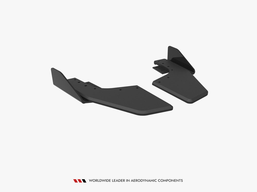 Street PRO Rear Side Splitters V.2 + Flaps - Volkswagen Golf R Hatchback Mk8 / Mk8 Facelift