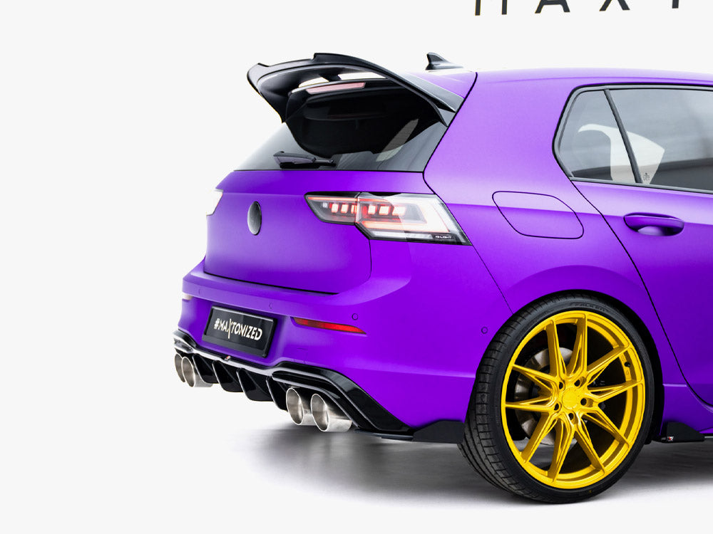 Street PRO Rear Side Splitters V.2 + Flaps - Volkswagen Golf R Hatchback Mk8 / Mk8 Facelift
