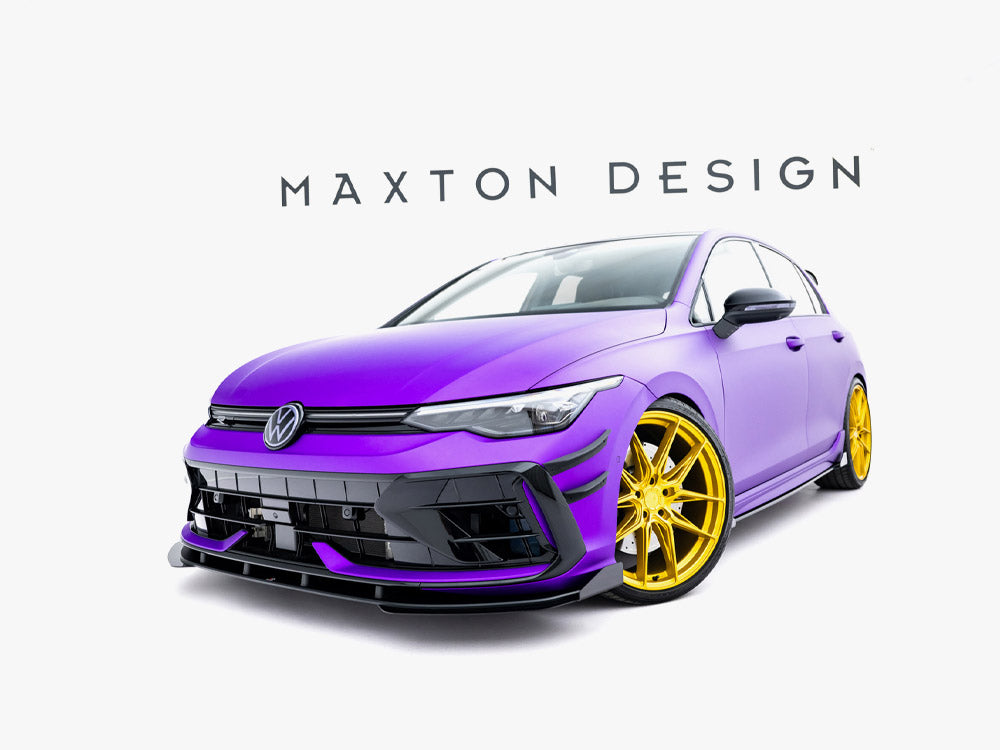 Street PRO Front Splitter + Flaps - Volkswagen Golf R Mk8 Facelift