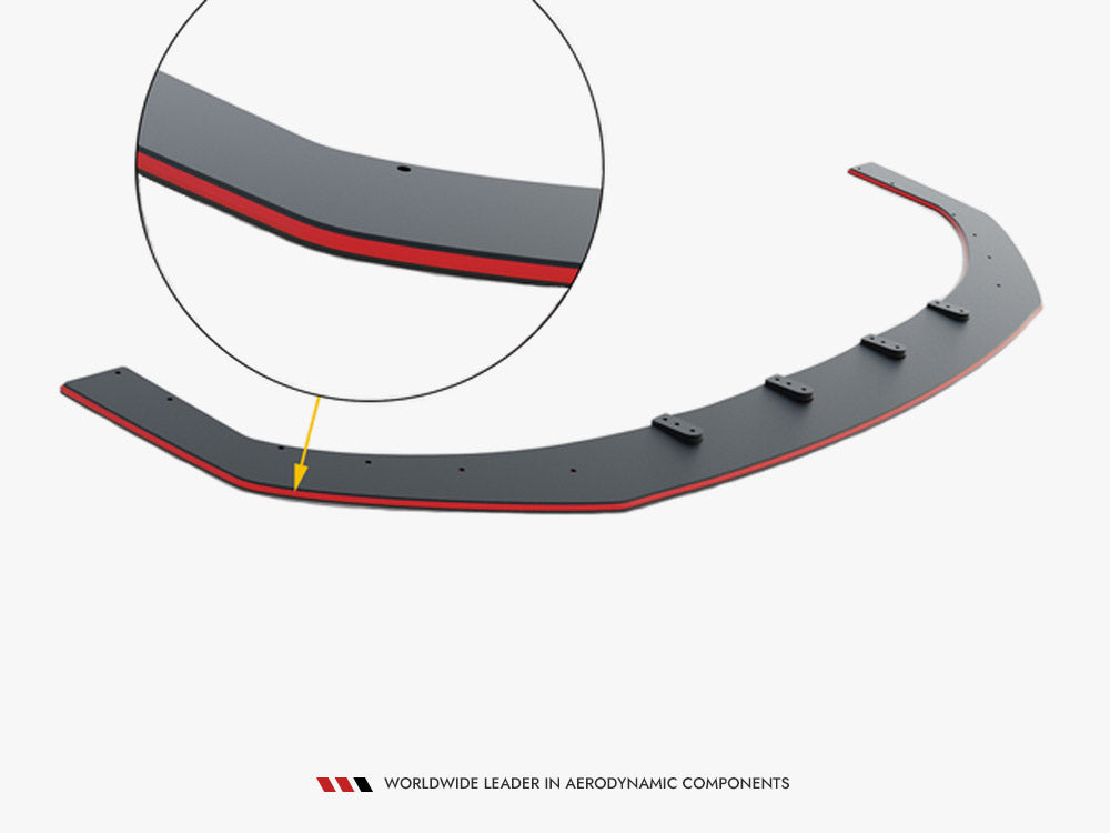 Street PRO Front Splitter - BMW M4 G82 (/ M3 G80 - Black-Red)
