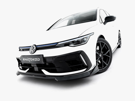 Front Splitter V.4 - Volkswagen Golf R Variant Mk8 Facelift