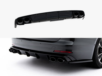 Rear Valance + Exhaust Ends Imitation - Audi A6 Sedan / Avant C8 / C8 Facelift