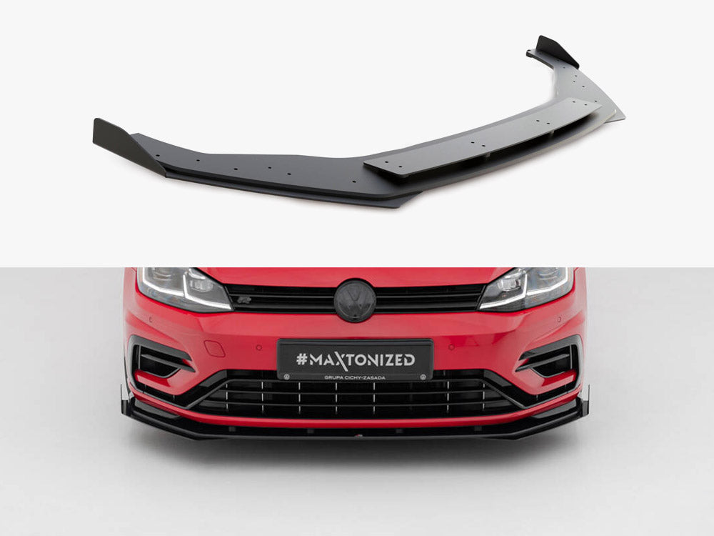 Street PRO Front Splitter + Flaps - Volkswagen Golf R / R-Line Mk7 Facelift