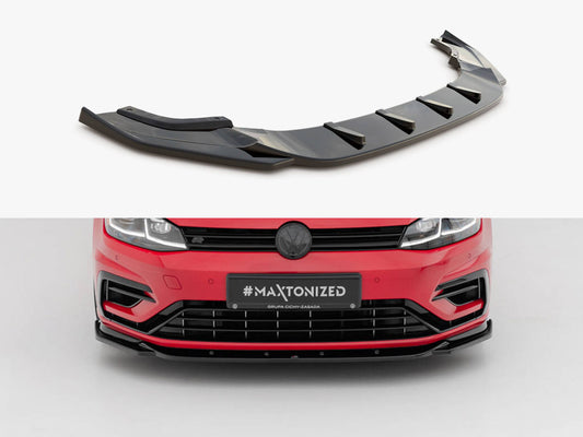 Front Splitter V.9 - Volkswagen Golf R / R-Line Mk7 Facelift