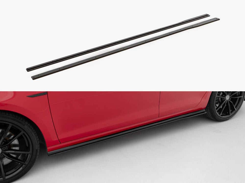 Street PRO Side Skirts Diffusers - Volkswagen Golf R / R-Line Mk7 Facelift