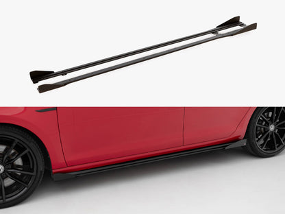 Street PRO Side Skirts Diffusers + Flaps - Volkswagen Golf R / R-Line Mk7 Facelift