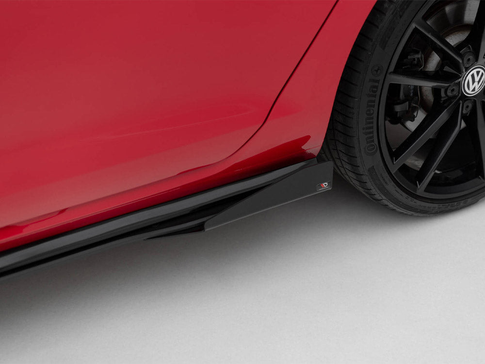 Street PRO Side Skirts Diffusers + Flaps - Volkswagen Golf R / R-Line Mk7 Facelift