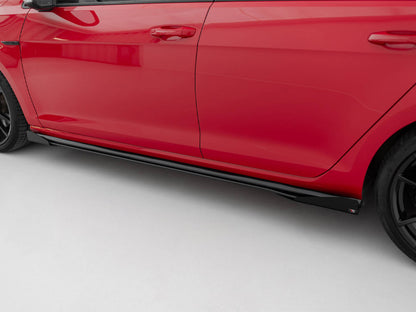Street PRO Side Skirts Diffusers + Flaps - Volkswagen Golf R / R-Line Mk7 Facelift