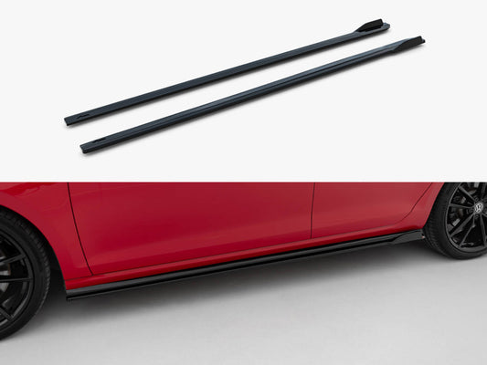 Side Skirts Diffusers V.1 - Volkswagen Golf R / R-Line Mk7 Facelift