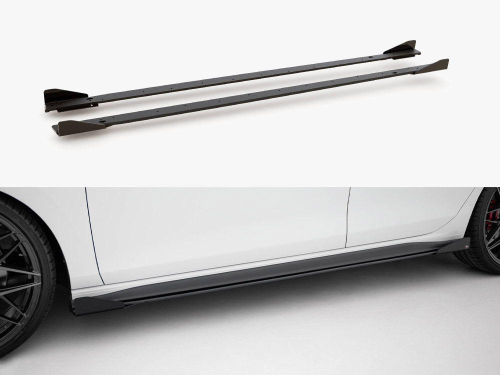 Street PRO Side Skirts Diffusers + Flaps - Volkswagen Golf GTI / GTE / GTI Clubsport / R-Line Mk8