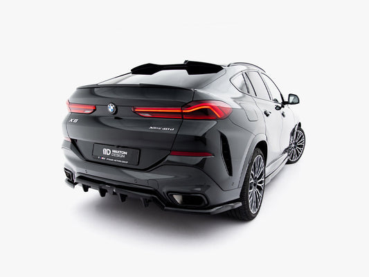 Central Rear Splitter (Vertical Bars) V1 - BMW X6 (M-Pack G06 Facelift)