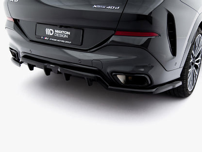 Central Rear Splitter (Vertical Bars) V1 - BMW X6 (M-Pack G06 Facelift)