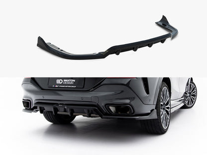 Central Rear Splitter (Vertical Bars) V2 - BMW X6 (M-Pack G06 Facelift)