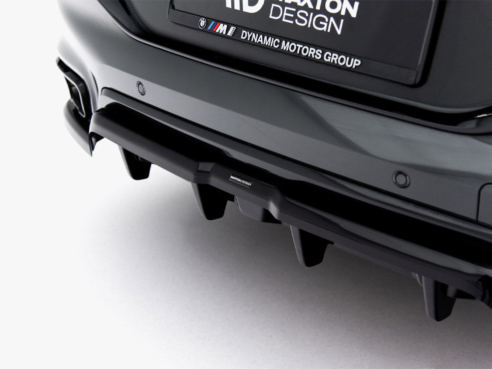 Central Rear Splitter (Vertical Bars) V2 - BMW X6 (M-Pack G06 Facelift)